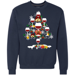Christmas Is Coming Wine Santa Claus Ugly Christmas Sweater Sweatshirt - The White Eagles