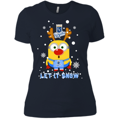 Minion Kansas City Royals  Ugly Christmas Sweaters Let It Snow Ladies' Shirt - The White Eagles