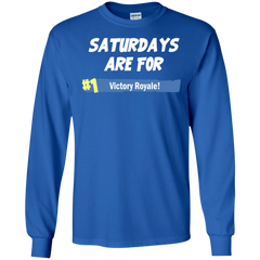 Fortnite Saturdays Are For Victory Royale LS Cotton T-Shirt - The White Eagles
