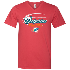 Nfl Dilly Dilly Miami Dolphins A True Friend Of The Dolphins Men's V-Neck T-Shirt - The White Eagles