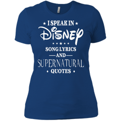 I Speak In Disney Song Lyrics And Supernatural Quotes Shirt Ladies' Shirt - The White Eagles