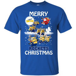 Toledo Rockets Ugly Christmas Sweaters Minions Santa Claus Merry Christmas Cotton T-Shirt - The White Eagles