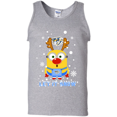Minion Nashville Predators Ugly Christmas Sweaters Let It Snow Tank Top - The White Eagles