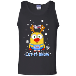 Minion Atlanta Braves  Ugly Christmas Sweaters Let It Snow Tank Top - The White Eagles