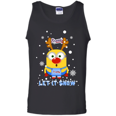 Minion Atlanta Braves  Ugly Christmas Sweaters Let It Snow Tank Top - The White Eagles