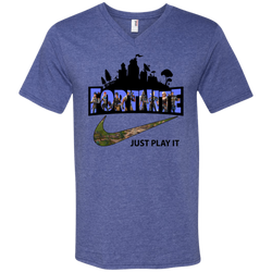 Fortnite Just Play It Nike Logo Men's V-Neck T-Shirt - The White Eagles