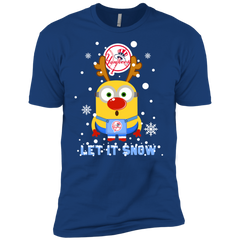 Minion New York Yankees  Ugly Christmas Sweaters Let It Snow Men's Sleeve Shirt - The White Eagles