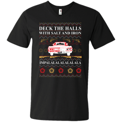 Deck The Halls With Salt And Iron Ugly Christmas Sweater Men's V-Neck T-Shirt - The White Eagles