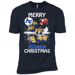 Air Force Falcons Ugly Christmas Sweaters Minions Santa Claus Merry Christmas Hoodies Sweatshirts Men's Sleeve Shirt - The White Eagles