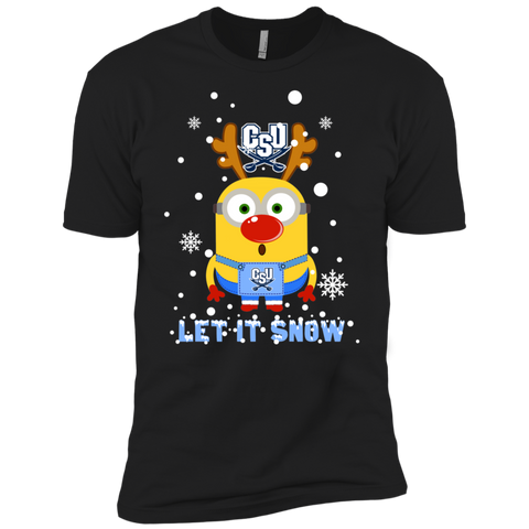 Minion Charleston Southern Buccaneers Ugly Christmas Sweaters Let It Snow Men's Sleeve Shirt - The White Eagles