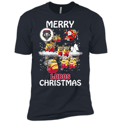 New Mexico Lobos Ugly Christmas Sweaters Minions Santa Claus Merry Christmas Men's Sleeve Shirt - The White Eagles