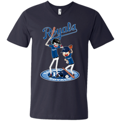 Kansas City Royals Baseball Rick And Morty Men's V-Neck T-Shirt - The White Eagles