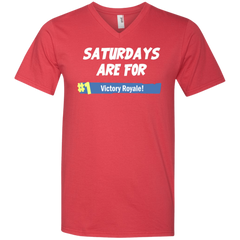 Fortnite Saturdays Are For Victory Royale Men's V-Neck T-Shirt - The White Eagles