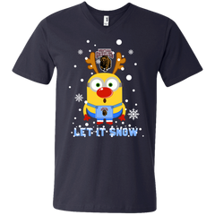 Minion Montana Grizzlies Ugly Christmas Sweaters Let It Snow Men's V-Neck T-Shirt - The White Eagles