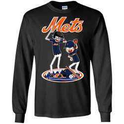 New York Mets Baseball Rick And Morty LS Cotton T-Shirt - The White Eagles