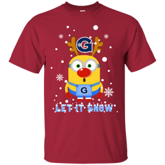 Minion Georgetown Hoyas Ugly Christmas Sweaters Let It Snow Cotton T-Shirt - The White Eagles