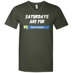 Fortnite Saturdays Are For Victory Royale Men's V-Neck T-Shirt - The White Eagles