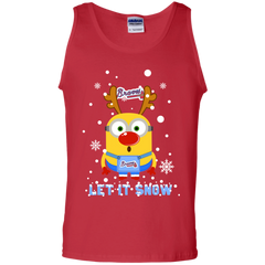 Minion Atlanta Braves  Ugly Christmas Sweaters Let It Snow Tank Top - The White Eagles