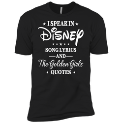 I Speak In Disney Song Lyrics And The Golden Girls Quotes Shirt Men's Sleeve Shirt - The White Eagles