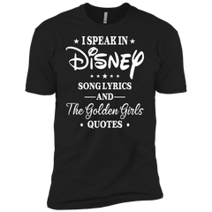 I Speak In Disney Song Lyrics And The Golden Girls Quotes Shirt Men's Sleeve Shirt - The White Eagles