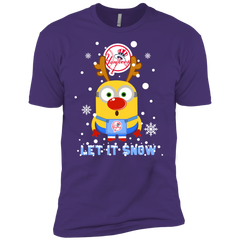 Minion New York Yankees  Ugly Christmas Sweaters Let It Snow Men's Sleeve Shirt - The White Eagles
