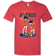 Houston Astros Baseball Rick And Morty Men's V-Neck T-Shirt - The White Eagles