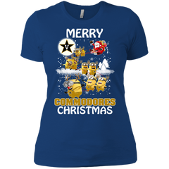 Vanderbilt Commodores Ugly Christmas Sweaters Minions Santa Claus Merry Christmas Ladies' Shirt - The White Eagles