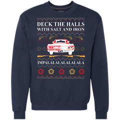 Deck The Halls With Salt And Iron Ugly Christmas Sweater Sweatshirt - The White Eagles