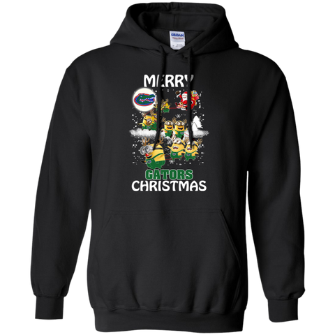 Florida Gators Ugly Christmas Sweaters Minions Santa Claus Merry Christmas Hoodie - The White Eagles