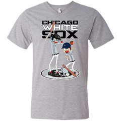 Chicago White Sox Baseball Rick And Morty Men's V-Neck T-Shirt - The White Eagles