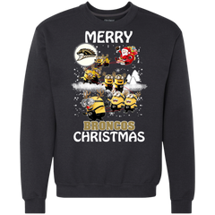 Western Michigan Broncos Ugly Christmas Sweaters Minions Santa Claus Merry Christmas Sweatshirt - The White Eagles