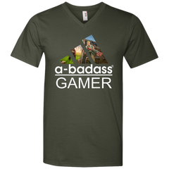 A-badass Gamer Adidas Fortnite Men's V-Neck T-Shirt - The White Eagles