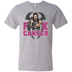Roman Reigns Fuck Cancer Breast Cancer Awareness Men's V-Neck T-Shirt - The White Eagles