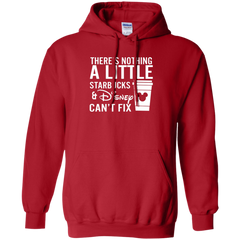 There's Nothing A Little Starbucks & Disney Can't Fix Shirt Hoodie - The White Eagles
