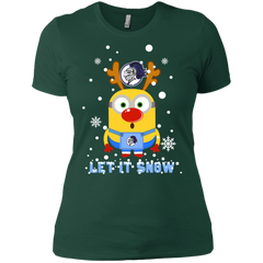Minion Holy Cross Crusaders Ugly Christmas Sweaters Let It Snow Ladies' Shirt - The White Eagles
