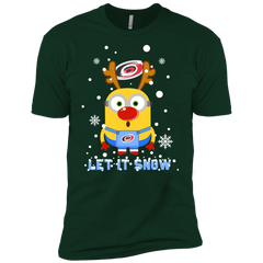 Minion Carolina Hurricanes  Ugly Christmas Sweaters Let It Snow Men's Sleeve Shirt - The White Eagles