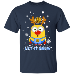 Minion Arkansas-pine Bluff Golden Lions Ugly Christmas Sweaters Let It Snow Cotton T-Shirt - The White Eagles