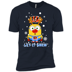 Minion Cincinnati Bengals Ugly Christmas Sweaters Let It Snow Men's Sleeve Shirt - The White Eagles