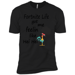 Fortnite Life Got Me Feelin Like Hei Hei Men's Sleeve Shirt - The White Eagles