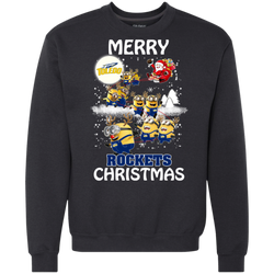 Toledo Rockets Ugly Christmas Sweaters Minions Santa Claus Merry Christmas Sweatshirt - The White Eagles