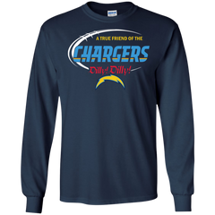 Dilly Dilly Los Angeles Chargers A True Friend Of The Chargers LS Cotton T-Shirt - The White Eagles