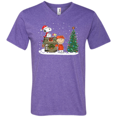 Cincinnati Bengals Snoopy The Peanuts Ugly Christmas Sweater  Super Bowl Men's V-Neck T-Shirt - The White Eagles