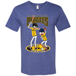 Pittsburgh Pirates Baseball Rick And Morty Men's V-Neck T-Shirt - The White Eagles