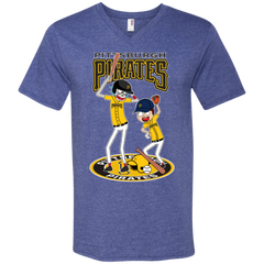 Pittsburgh Pirates Baseball Rick And Morty Men's V-Neck T-Shirt - The White Eagles
