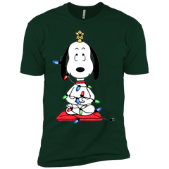 Snoopy Christmas Tree The Peanuts Movie Snoopy Men's Sleeve Shirt - The White Eagles