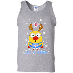 Minion Houston Rockets Ugly Christmas Sweaters Let It Snow Tank Top - The White Eagles
