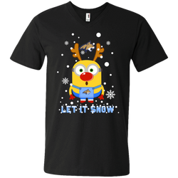 Minion Montana State Bobcats Ugly Christmas Sweaters Let It Snow Men's V-Neck T-Shirt - The White Eagles