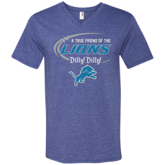 Dilly Dilly Lions A True Friend Of The Lions Men's V-Neck T-Shirt - The White Eagles