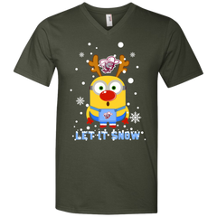 Minion Eastern Kentucky Colonels Ugly Christmas Sweaters Let It Snow Men's V-Neck T-Shirt - The White Eagles