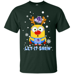 Minion Abilene Christian Wildcats Ugly Christmas Sweaters Let It Snow Cotton T-Shirt - The White Eagles